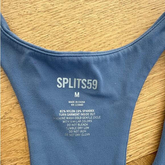 Splits 59 - Racer Back Sports Bra & High Waist Leggings in Blueish Gray - Picture 5 of 7